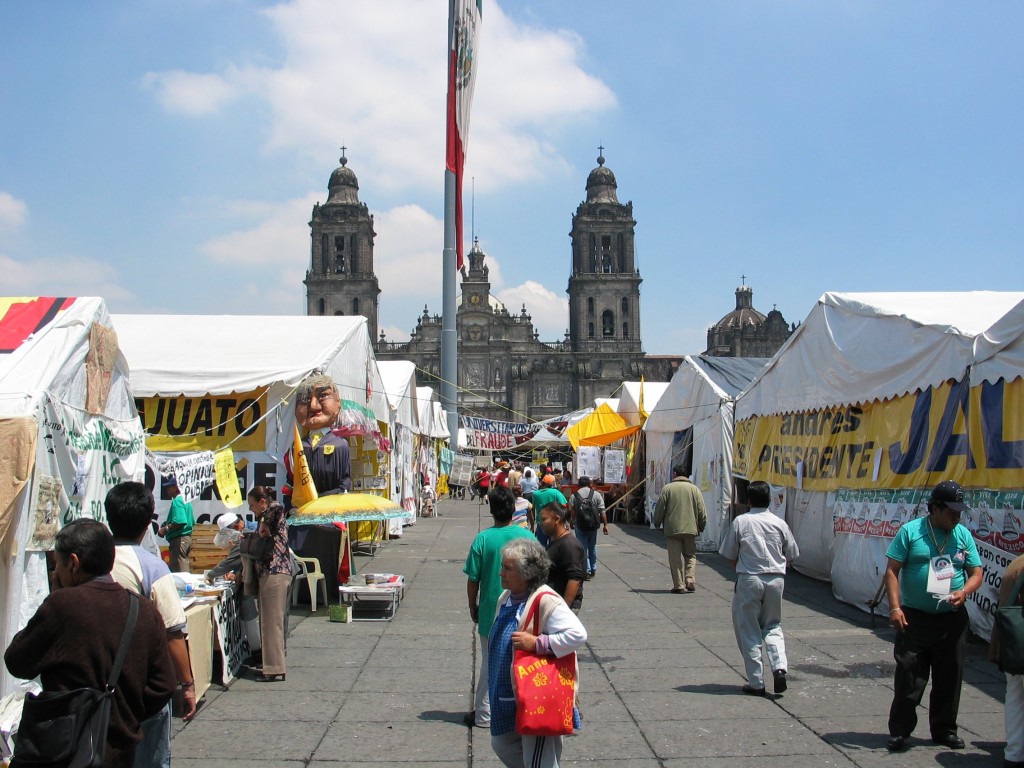 The camp at Zocalo