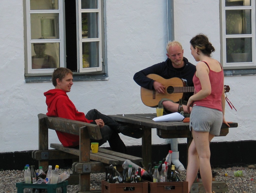 A break at the Socialist Youth Front summer camp -- most are afraid to have their picture taken.