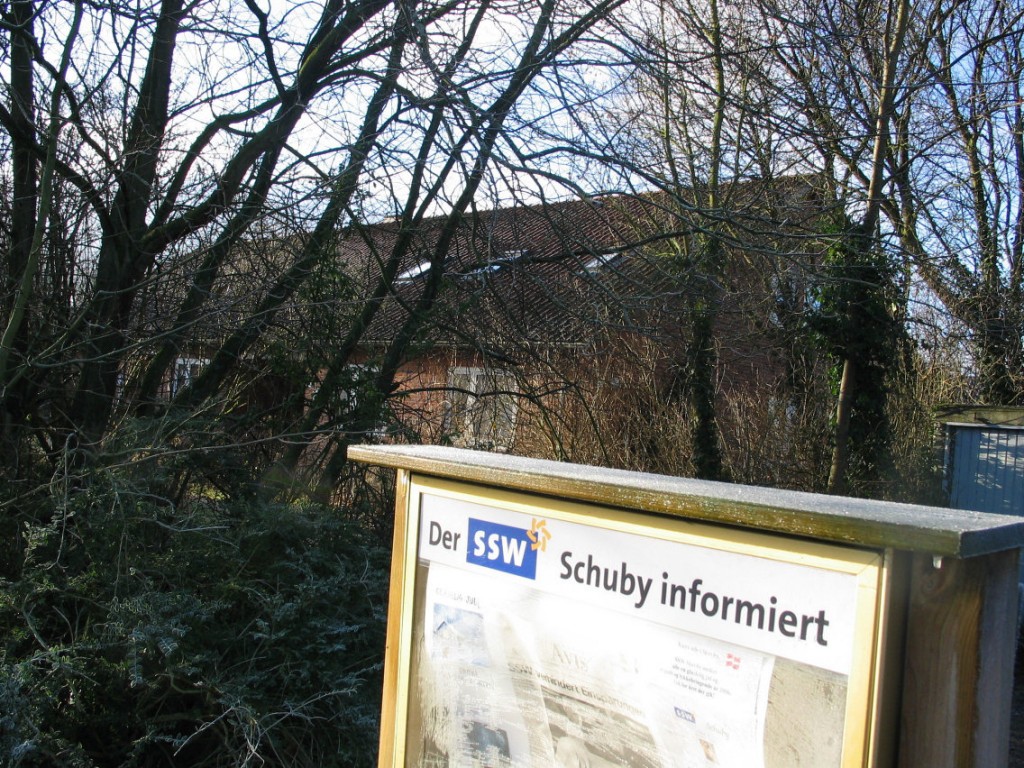 The Danish party of Schuby has its information table (in German) in my parents front yard.