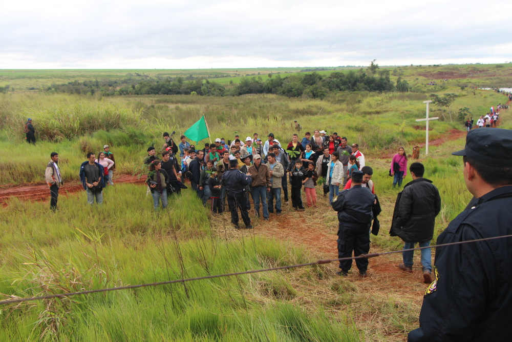 June 15, 2013 in Curuguaty, Paraguay. Campesinos are commemorating the victims of the massacre that happened exactly one year earlier in the same place.